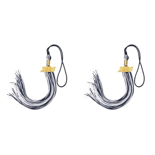 D DODOU Graduation Tassels 2026 Year Charm Multi-Color (Navy Blue White) at Amazon