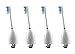 Basique Replacement Brush Heads for Philips Sonicare Toothbrush E Series HX7001 HX7022/66, Essence, Xtreme, Elite and Advance (4-pack)
