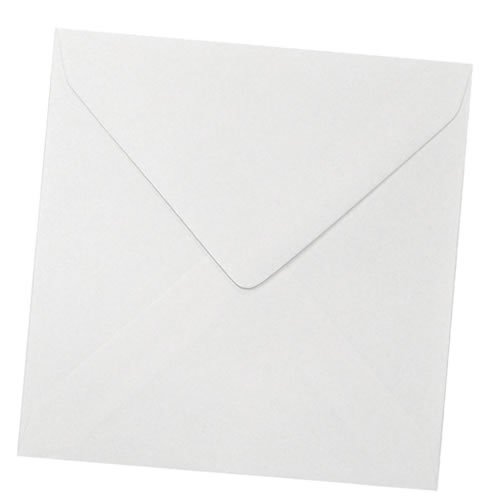 50 6" x 6" Square White Envelopes for Greetings Cards 155mm x 155mm Free Post - 100gsm Premium Thickness