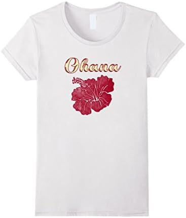 Womens Vintage Ohana T Shirt-Ohana Family Vacation Gift Tee Large White