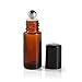 8pcs Amber Brown 5ml Roll on Thick Glass Bottle Lot Essential Oil Steel Metal Roller Ball for Travel Must