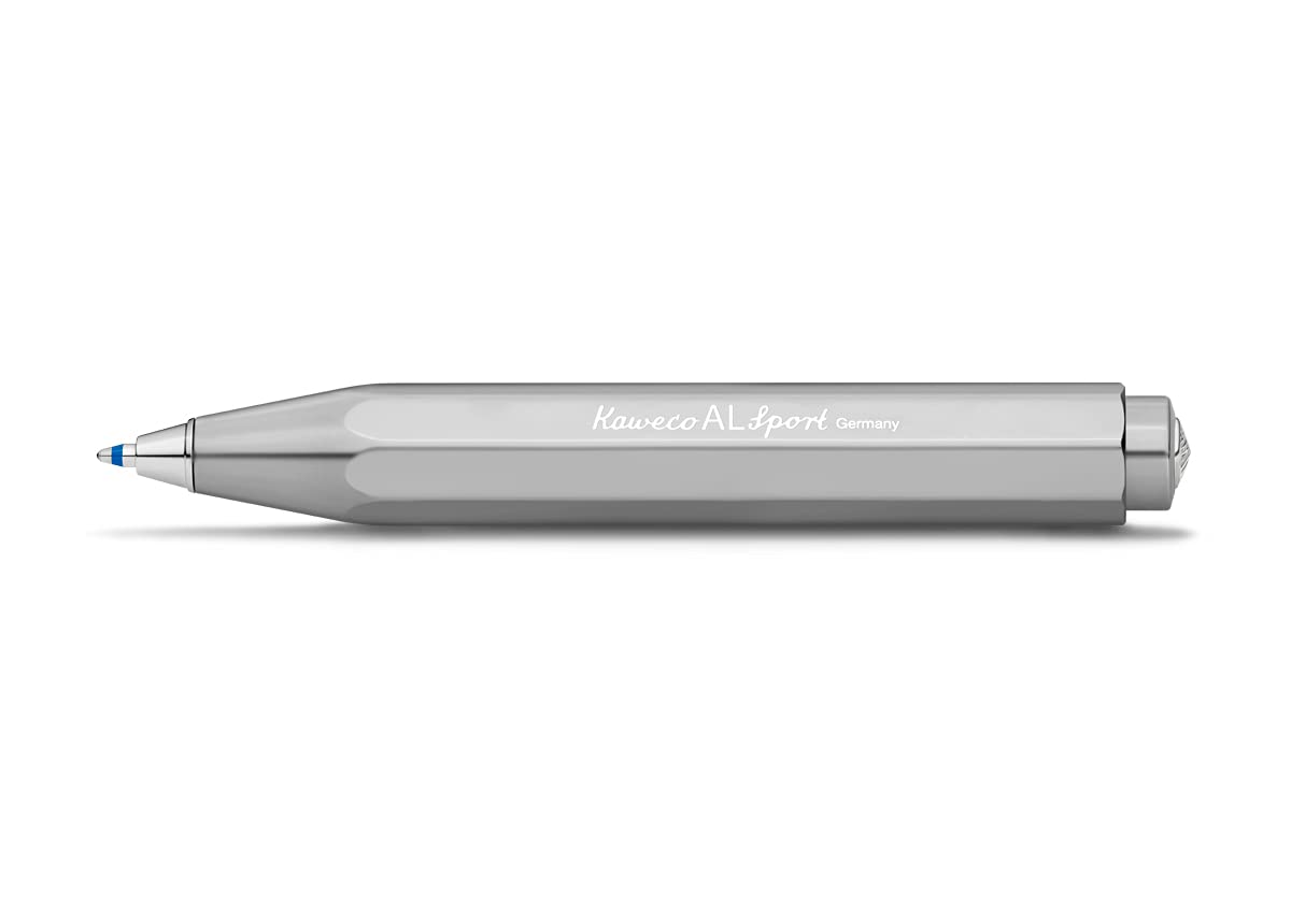 Kaweco AL SPORT Ball Pen Raw I Retractable Ballpoint Pen in Classic Design with Standard D1 Refills I Aluminium Ball Pen 10.5 cm