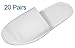 Luxehome White Terry Open Toe Spa Slippers, 20 Pairs per Case