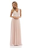 AX Paris Women's Floral 2 in 1 V Neck Maxi Black Dress