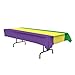 Mardi Gras Tablecover (golden-yellow, green, purple) Party Accessory  (1 count) (1/Pkg) 54" x 108" primary