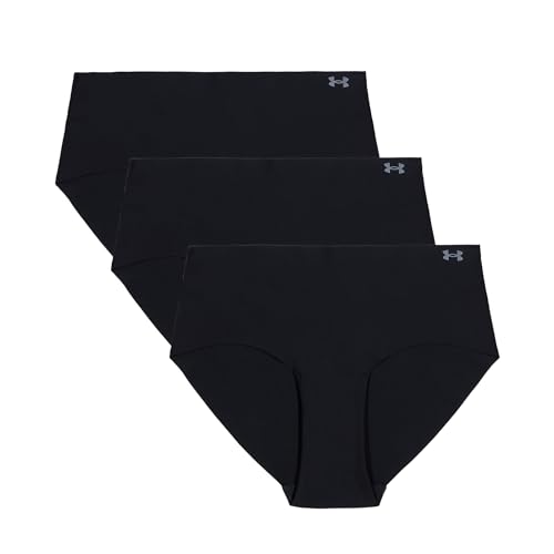 Under Armour Women's 3-Pack Pure Stretch No Show Hipster Underwear, All-Day Comfort & Ultra-Soft Fit