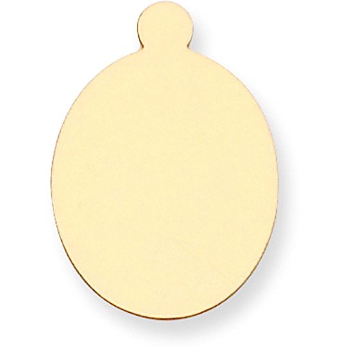 14K Gold Oval Stamping Disc 0.018