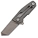 Eafengrow EF61 Small Pocket Knife EDC Hollow Keychain Folding Knife D2 Blade Titanium Handle Mini Tactical Knife with Frame Lock (EF61-gray)