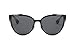SojoS SJ2017 Cat Eye Mirrored Flat Lenses Street Fashion Metal Frame Sunglasse for Women with grey frame/grey lens
