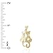 Gold Sitting Cats Charm - 10 Karat Solid Gold - Cat Jewelry (Style 1)