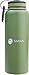 Simian Insulated 40oz Water Bottle Travel Flask for Hot or Cold Drinks (Green)
