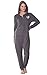 PajamaGram Women's Fleece Hooded Onesie Pajamas