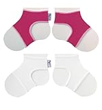 Sock Ons Classic (0-6 Months), Fushcia & White, 2 Pack