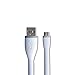 gofanco® Flexible & Durable Silicone Micro USB Charging Cable for Android Smartphones and Tablets – 6 inches (15cm) in White