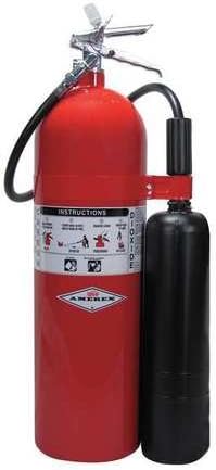Fire Extinguisher, 10B:C, Carbon Dioxide, 15 lb, 30"H
