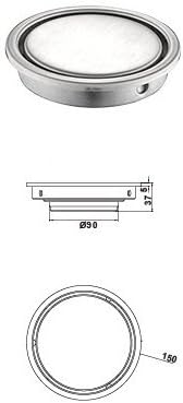 ULING D004-1 6" Round Invisible Shower Floor Drain(Stainless Steel,Brush Finished)