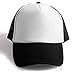 10pcs Black Polyester Mesh Cap Sublimation Blank Mesh Hat Adjustable Unisex Adult Trucker Caps Hat for Sublimation DTF Printing DIY (Black)