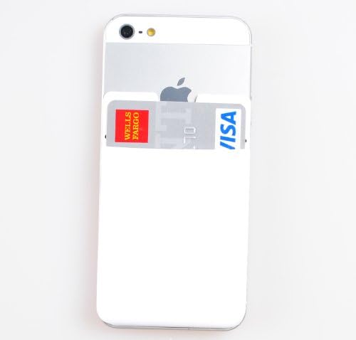 Smart Muiti Pocket Pouch Brand New 3M Removable Tape Adhesive Card Pocket Case for all iPhone 4S,5S, iPod Touch, Galaxy S4,S5,Note2,3 (White)