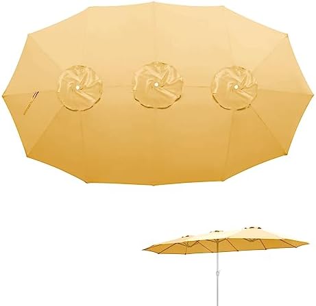 12 round patio umbrella replacement cover Amazon.com : Strong Camel 12 Ribs Umbrella Cover Canopy Replacement for 15'  Double-Sided Patio Umbrella, Frame NOT Included (Beige) : Patio, Lawn &  Garden