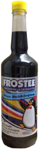 Frostee Snow Cone Syrup, Blue Bubblegum, 32 Ounce (Pack of 12)
