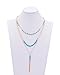 Zealmer New Women Bang Bang Multilayer Pendant Chain Layering Necklace Turquoise Bead Gold & Silver Color