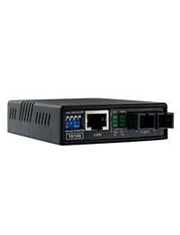 startech  de fibra de 10 100 A Ethernet conversor de medios Multi Modo SC 1.2 mile, Negro