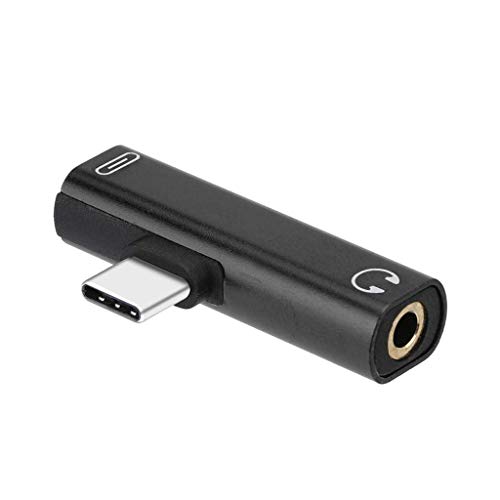 odestro® 2 in1 Splitter Cable for Type-C to 3.5mm Audio Jack for Listening Music on Earphone Headphone with Type-C USB C