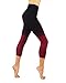 CodeFit Yoga Power Flex Dry-Fit Pants Workout Printed Leggings Ombte Print (Small/Medium, 6c908-blk/Bur)