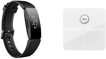 Fitbit Inspire HR フィットネストラッカー Black +スマート体重計 Aria2 White日本正規品セット