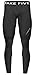 New Men Sports Apparel Skin Tights Compression Base Under Layer Long Pants (M, NP501 BLACK)