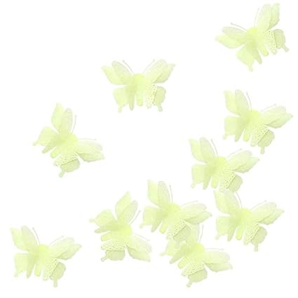 30pcs 3d Butterfly Novelty Noctilucent Luminous Plastic Mural