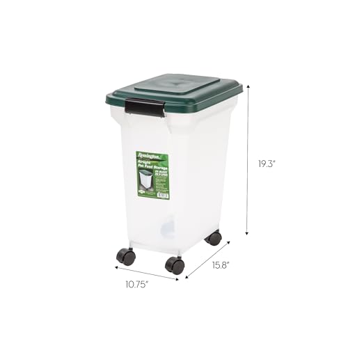 IRIS Remington Airtight Pet Food Storage Container, 22Pounds, Hunter