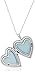 Sterling Silver Butterfly Heart Locket Pendant Necklace, 18