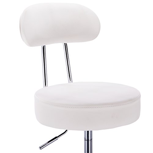 WOLTU-BH34ws-1-Sedia-Ufficio-Scrivania-Sgabelli-con-Schienale-imbottito-Similpelle-Cromato-Regolabile-Girevole-Moderni-Bianco-set-1