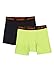 Jockey Men's Underwear Boys Performance Boxer Brief - 2 Pack, black/neon green, L