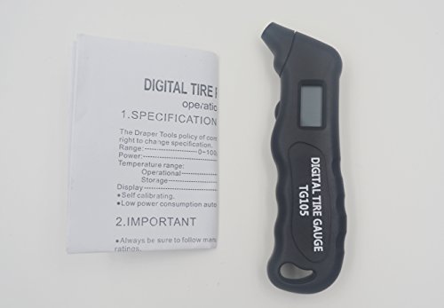 Puuli Black Portable Digital PSI Tire Pressure Meter Tester Gauge Mechanical Testing Wheel Air Tyre Press TPMS Measurement High Accuracy for Vehicle Car, Motorcycle and Bike with LCD Display
