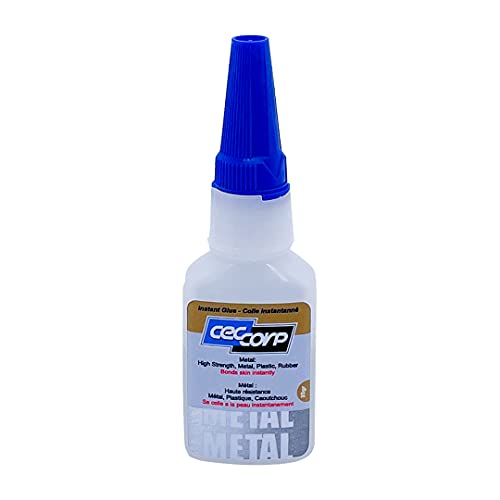 Cyanoacrylate Super Glue Metal by CECCORP (20 Grams) Thicker Than