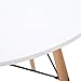 Aukronic Kitchen Dining Table Round Coffee Table Modern Leisure Wood Tea Table Office Conference Pedestal Desk - White