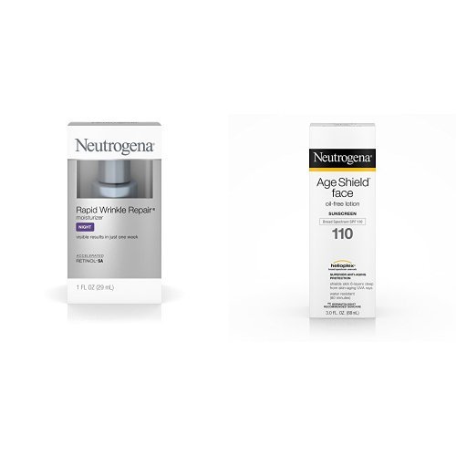 Neutrogena Rapid Wrinkle Repair Anti-Wrinkle Facial Moisturizer, with  Age Shield Face Oil-Free Lotion Sunscreen