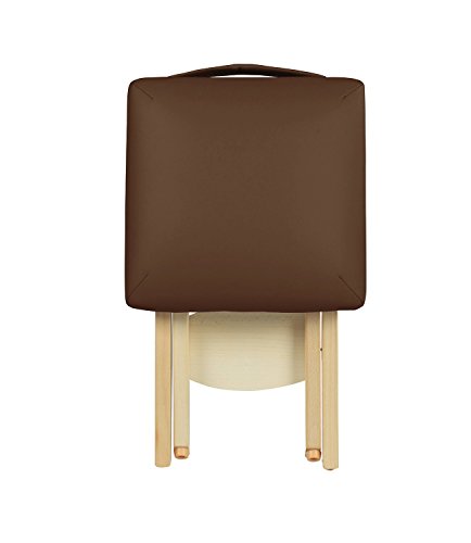 Master Massage Tables Lightweight Wooden Handy Folding Massage Stool, Burgundy
