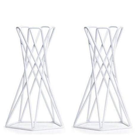Pack of 2 Tabletop Metal Air Plant Holders Air Plant Stands Air Plant Containers Air Plant Racks Tillandsia Stands Tillandsia Holders Tillandsia Racks (White)