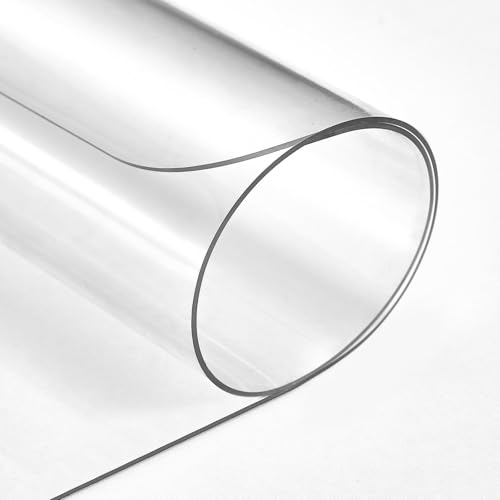 PUEAZU Large Transparent Desk Mat 90x40cm, Transparent Desk Protector PVC 1.5mm, Writing Mat Non-Slip Waterproof Desk Mat for Office/Home