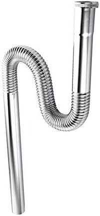 HNBMC Trap Universal Drain Kit for Bathroom Sinks, Flexible Trap, Sink Drain Hose,Stainlesssteel