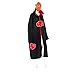 ai-Do Naruto Costume Akatsuki Style Cloak Plus Size(Itachi Stand Collar) (XXXL Size) Black