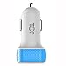 Apple Certified - Lifetime Warranty - 4.4A / 22W Dual-Port USB Car Charger -Portable Travel Charger Rapid Car Charger For Samsung Galaxy S5;The All New HTC One M8 M7 M4, Mini 2; iPhone 5S 5 5C 4S 6, iPad Air 4 3 2, iPad Mini 1 2 Retina, iPad touch, iPod Nano; Samsung Galaxy S4, S3, S2, Note 4 3, 2, Tab S 4, 3, 2 7.0 8.0 10.1;LG Optimus G3 G2, Flex,G2 Mini,G Pro 2,G Pad 7.0 8.0 8.3 10.1; Google Nexus 5 4 7 8 FHD 2;Other Android Smartphone/Tablets (Ocean Blue)