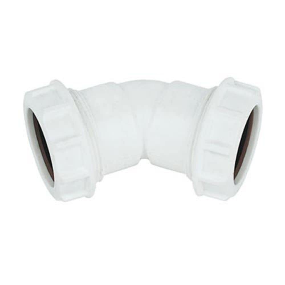 Merriway BH02909 Waste Compression 135 Degree Swept Bend, 32mm