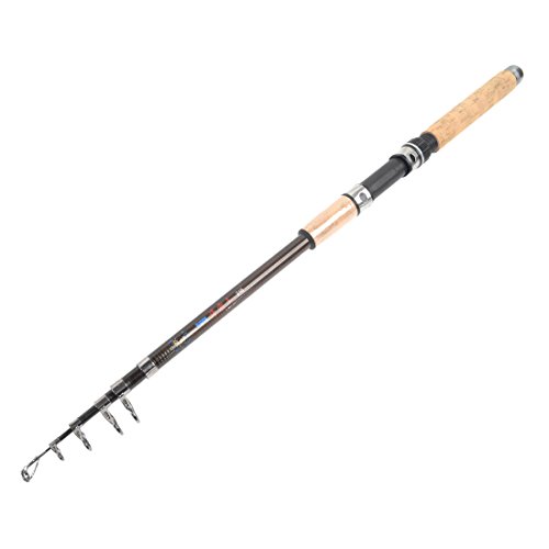 UPC 702105584378, 2.4M 7 Sections Khaki Brown Handle Carbon Fiber Fish Pole Fishing Rod