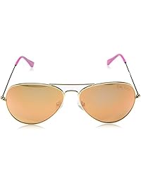Gafas de sol Lexy en dorado metalizado con lentes coral de Lilly Pulitzer