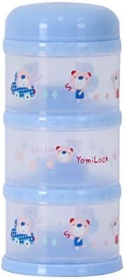Yomilock 3-Layer Antibiotic Milk Powder Container / Dispenser Blue - Made In Korea by Yomilock