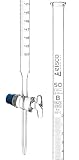 Eisco Lab Burette, 50mL - Class B - Glass Key